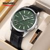 Mens Business Wristwatch With Leather Band And Waterproof Quartz Movement For Professional Adults