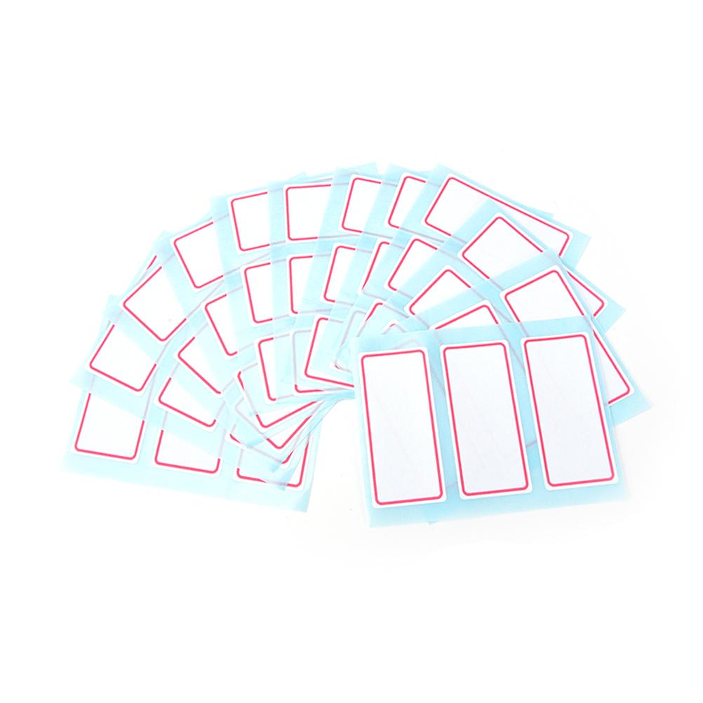 (YOUU06)12Sheets Blank Stickers 34*73mm Self Adhesive Label Blank Note Label Bar Sticky White Writable Name Stickers