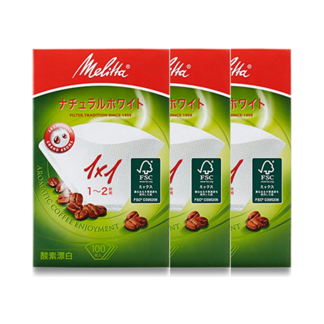 

Melitta Фильтр Aromagic Mix Natural 100 PA 1x1 Бумага, 1-2 чашки, FSC® 1x1, Белый, Листы, NW, 3 упаковки