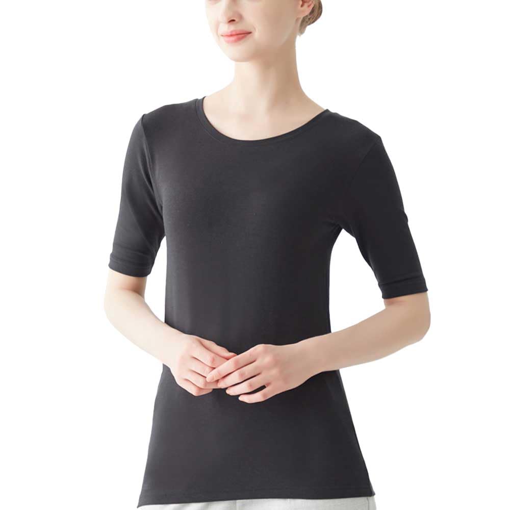 

Gunze Fire Acedron Короткий рукав Средний флис Предотвращает охлаждение от пота в теплом Acedron Черное термобелье, Толщина, Подкладка, Зима, чёрный