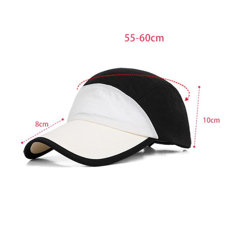 Summer Sun Hat Contrast Color Stitching Quick-Drying Waterproof Cap Men's Outdoor Running Sunscreen Baseball Cap