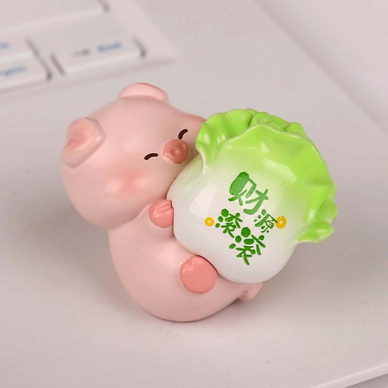 Fruits Cat Resin Art Piece Cute Desktop Ornament For Home And Celebration