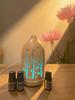 Aromaterápiás diffúzor 7 LED színnel, automatikus kikapcsolással és 3 illóolajjal
