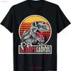 Grandpa Dinosaur Fathers Day Idea Grandpasaurus T Rex Shirt For Dad Vintage Stretched Top For Everyday Wear