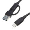 Multifunction 2 In 1 Charging Cable USB3.0 USB A/C To C Charger Data Sync Cable for Cellphone Laptop Tablet