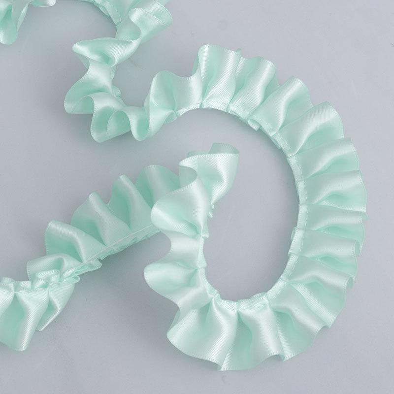 Crafting Materials Elegant Multifunction 2.5cm Single Polyester Ruffled Lace Clothing Skirt Doll DIY Craft Hat Jewelry Accessories Home Decoration