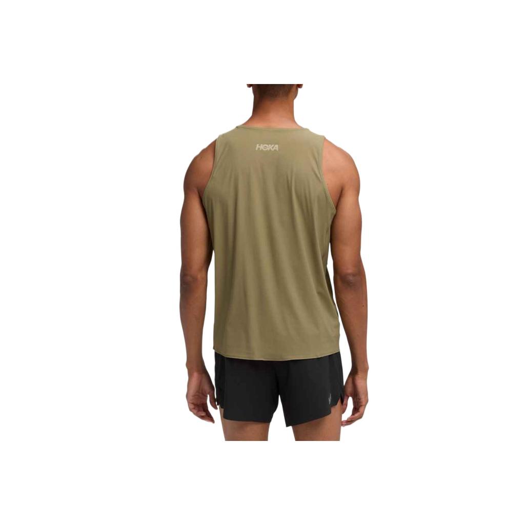 HOKA One One Comfortable Versatile Simple Solid Color Vest Men Tops Wild-Mushroom 1175770-WDMS