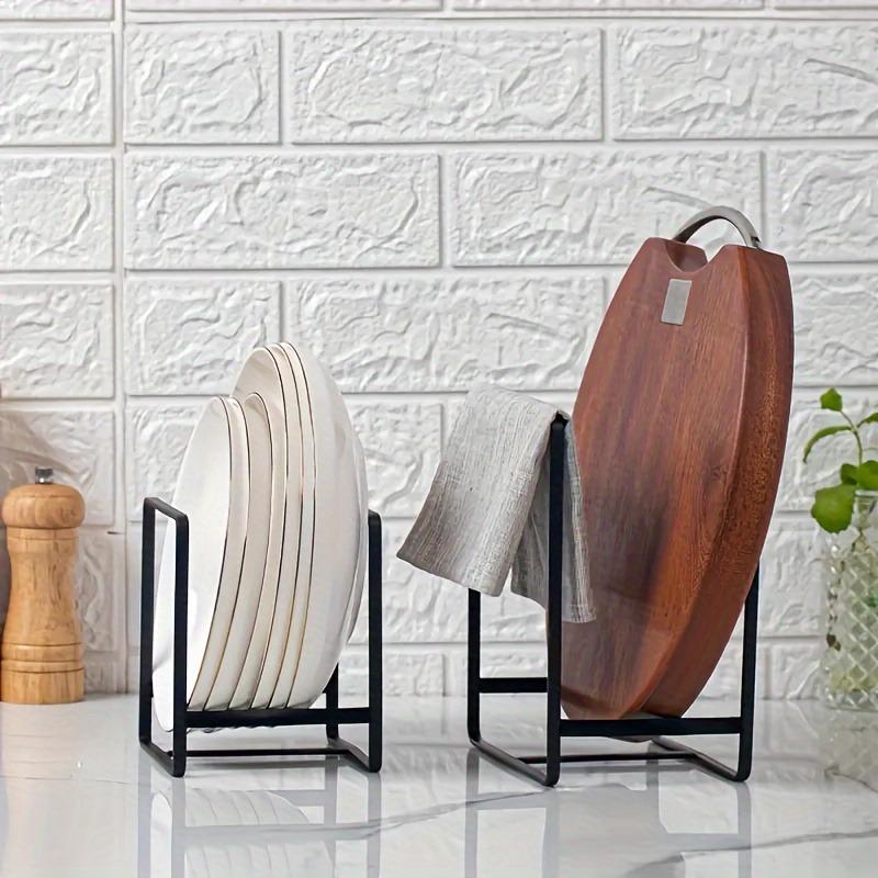 4pcs Black Metal Kitchen Dish Rack Space-Saving Kitchen Tiered Shelf Organizer Drying Rack Home Kitchen Tableware Storage Racks