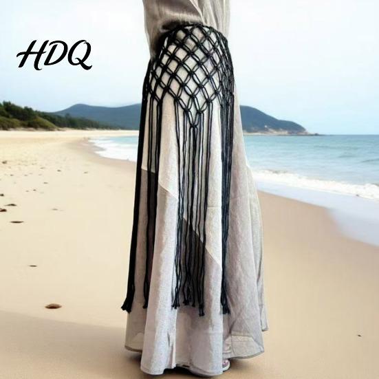 Customizable Fit Belt Women Imitation Leather Adjustable Flexible Cord-Style Waistband Bohemian Style Tassel Corset Skirts Jeans Accessories Hip