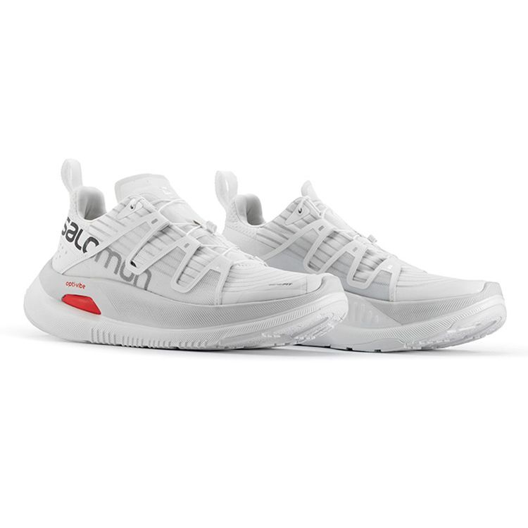 Salomon Lezzgo Max Trendy Fabric Slip-Resistant Wear-Resistant Breathable Lightweight Low-Top Running Shoes Unisex sneaker White 415199