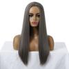 Fiore di Tessuto Multicolore Capelli Lunghi Lisci Parrucca Sintetica da Donna Set