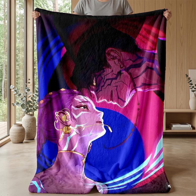 Coperta Morbida Calda Leggera in Flanella Stampata Kpop Demon Hunters Coperta per Tutte le Stagioni per Divano Letto Campeggio Decorazione Casa Regalo di Festa
