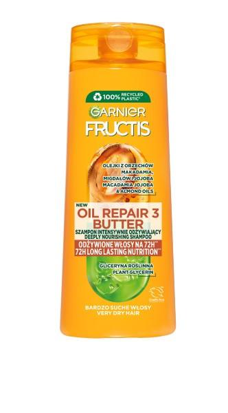 Fructis Oil Repair 3 Butter Szampon Do Włosów Bardzo Suchych I Zniszczonych 400Ml