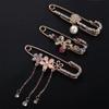 Elegant Butterfly Flower Enamel Zinc Zinc Alloy Bow Safety pin Brooches Pin Jewelry Corsage Accessories