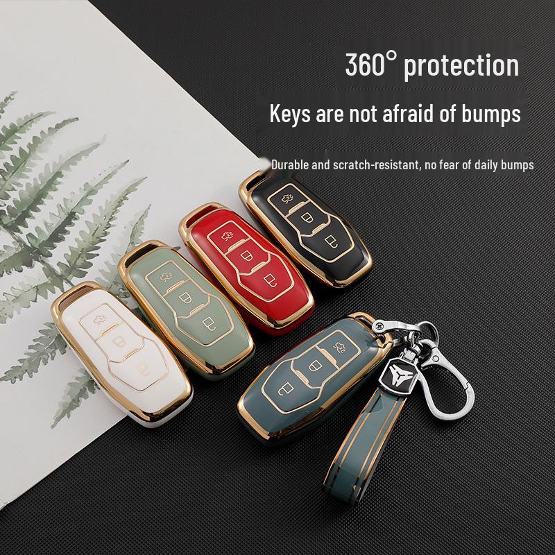 Gold Edge Car Key Case for Ford Edge, Mondeo, Taurus, Explorer, Mustang