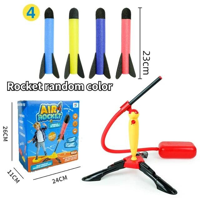 Outdoor Toy Rocket Launcher for Kids Dueling Outdoor Games for Child Stomp Launch Pad  Steam Gift for Boys and Girl Foam Rocket
