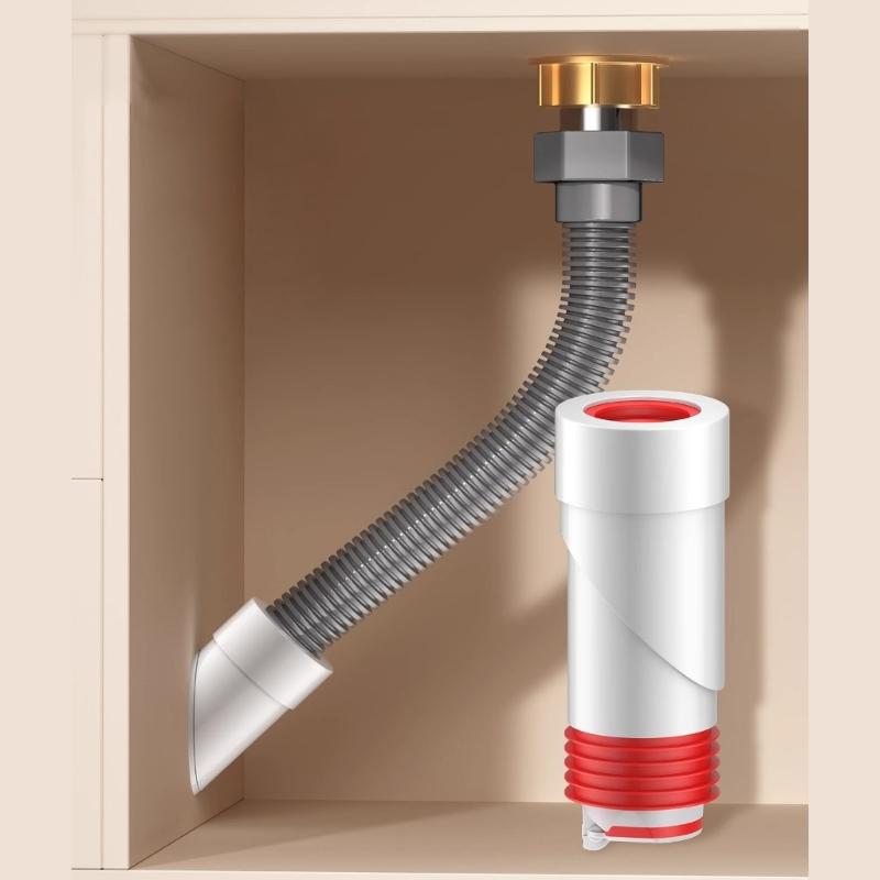 Wall Drainage Seal Plug 50mm PVC Pipe Odor Barrier Plug Bathroom Sink Drain Cover 45 Degree Sealing Plug Rings