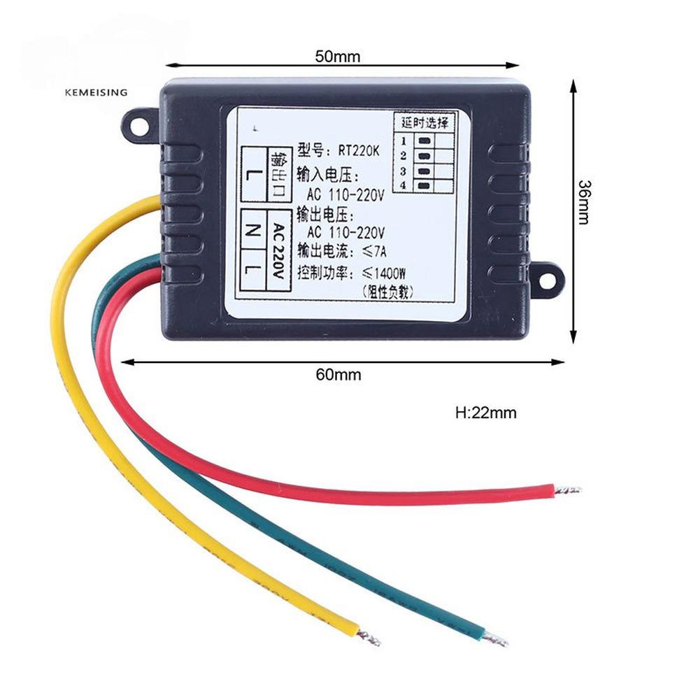 Compact Design Delay Switch Module Exhaust Fan Switch As Shown 220V Delay Switch Circuit Board And Plastic Material