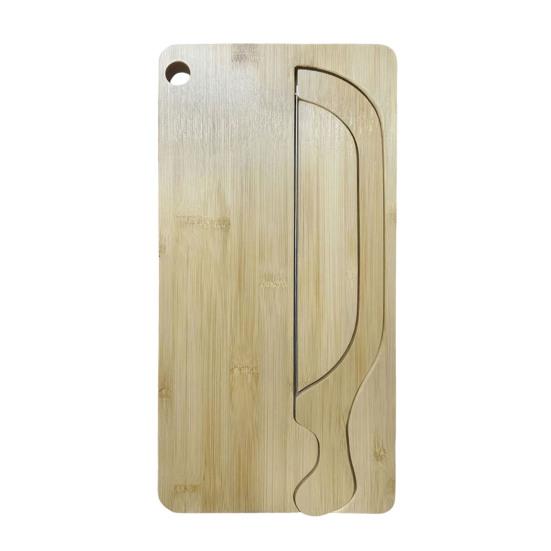 Sada prkénka na krájení chleba s nastavitelným vodítkem Dřevěné prkénko a nerezový zoubkovaný nůž na bagety, bochníky a sendviče, Sada vše v jednom