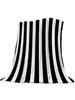 Black And White Striped Bedspread Blankets Coverlet Blanket Flannel Fleece Microfiber Decorative King Queen Size Warm