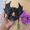 Gothic Fantasy Dragon Wreath Ornament Dark Style Dark Flying Dragon Sculpture  Bedroom