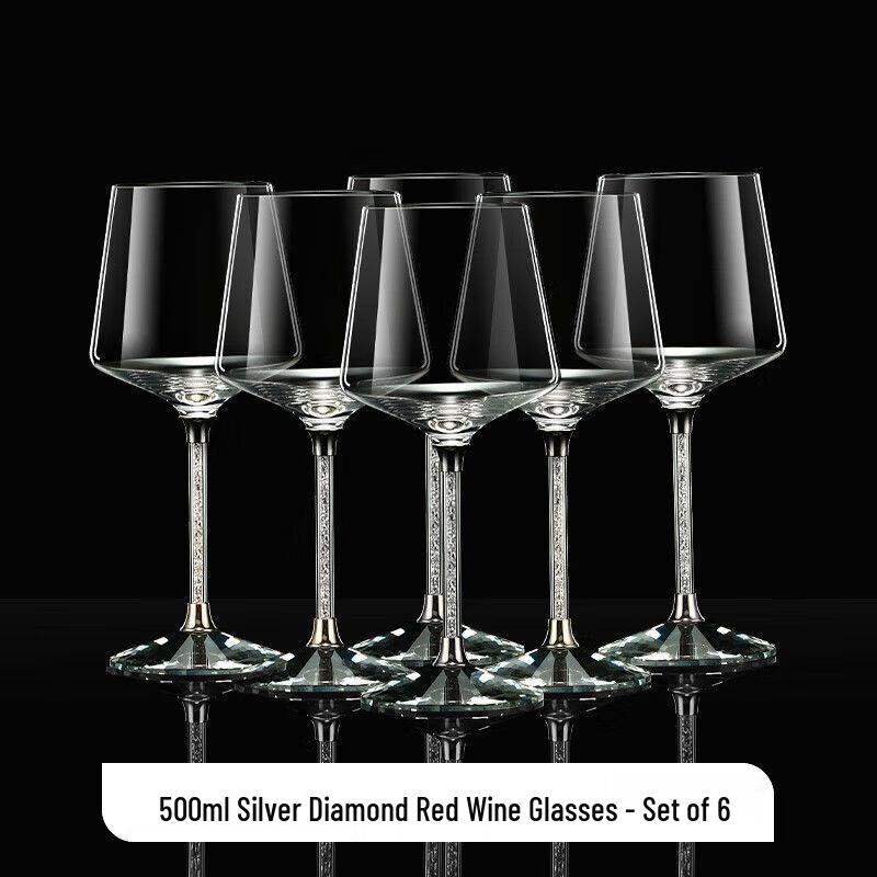 Qiu Qiao Gilded Crystal Burgundy Wine Decanter Set