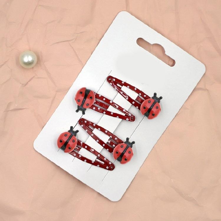 Vtipné berušky sponky do vlasů 4 ks pro ženy Jasná barva Zvířecí sponky do vlasů Sponky do vlasů Boční sponky do vlasů Pro ženy Děti Dívky Sponky do vlasů