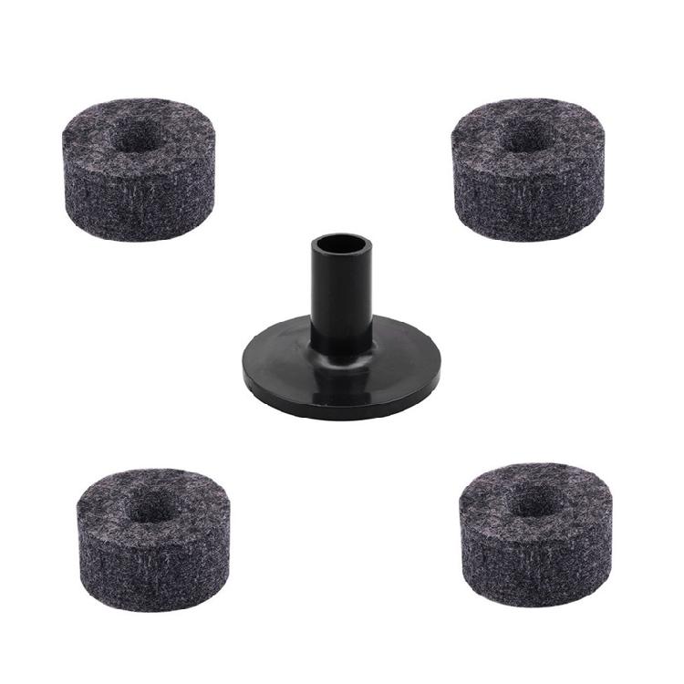 Plastic Long Cymbal Sleeves with Felt Washers for Drum Set Percussion Instrument Parts Easy to Installation Enduring