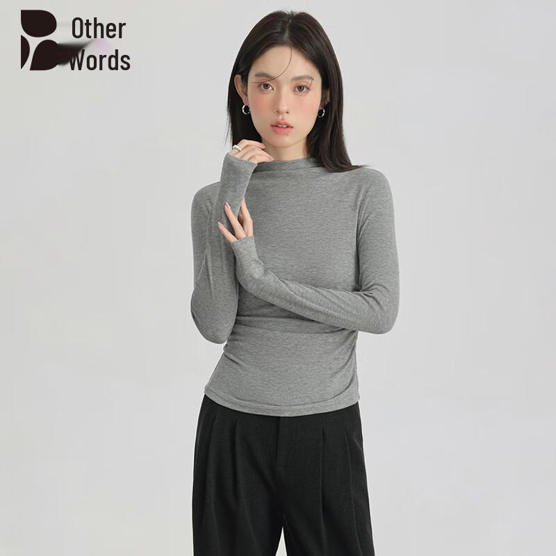 Women s Half-High Collar Slim-Fit Long-Sleeve Base Shirt L