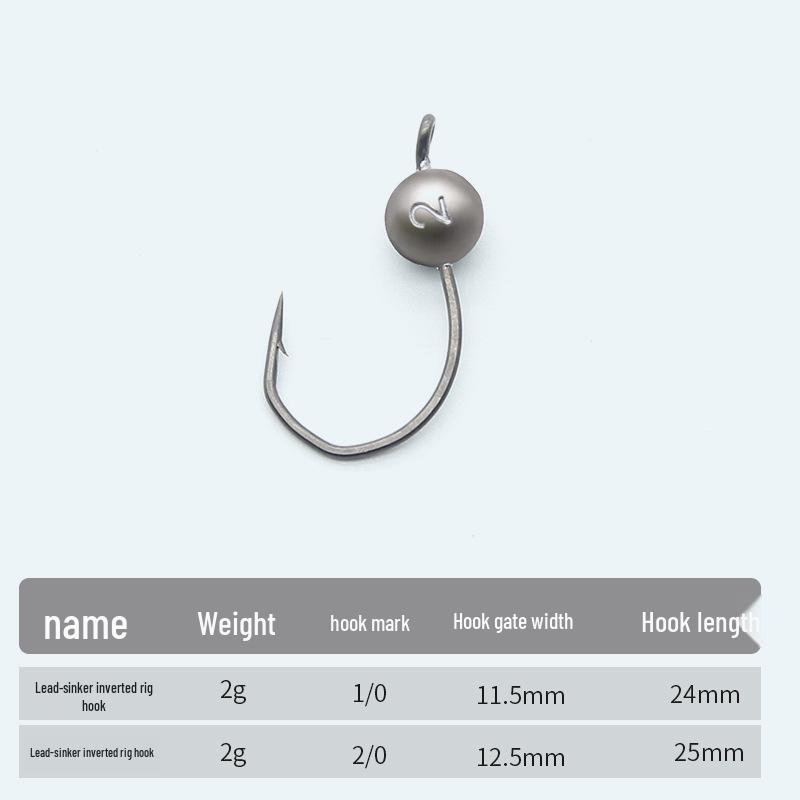 Competition Black Pit Micro Lead Worm Hook for Bass