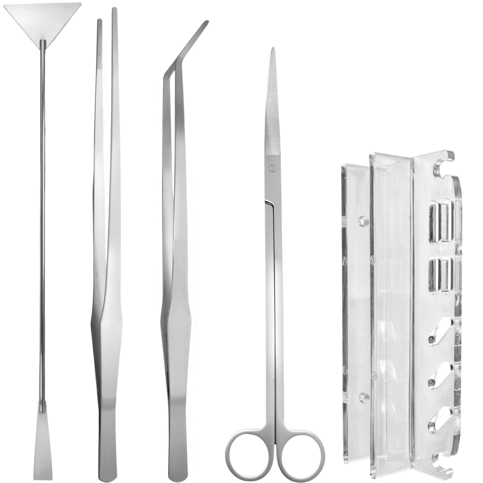 

GOLD DEER Очистка аквариума Водное растение Нержавеющая сталь Прямой и Изогнутый Сачок Песок Инструмент для аквариума Хранение Практичный и для ухода за аквариумом чёрный