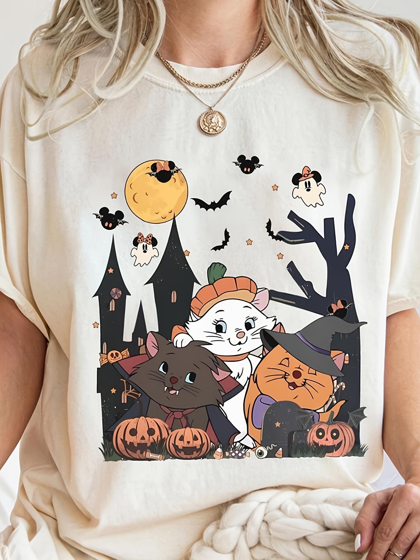 

Mary Tuluz and Berry Oz Arthur Cat Tshirt Womens Pure Cotton Tshirt Four Season New Neutral Casual Fashionable Street Wear S