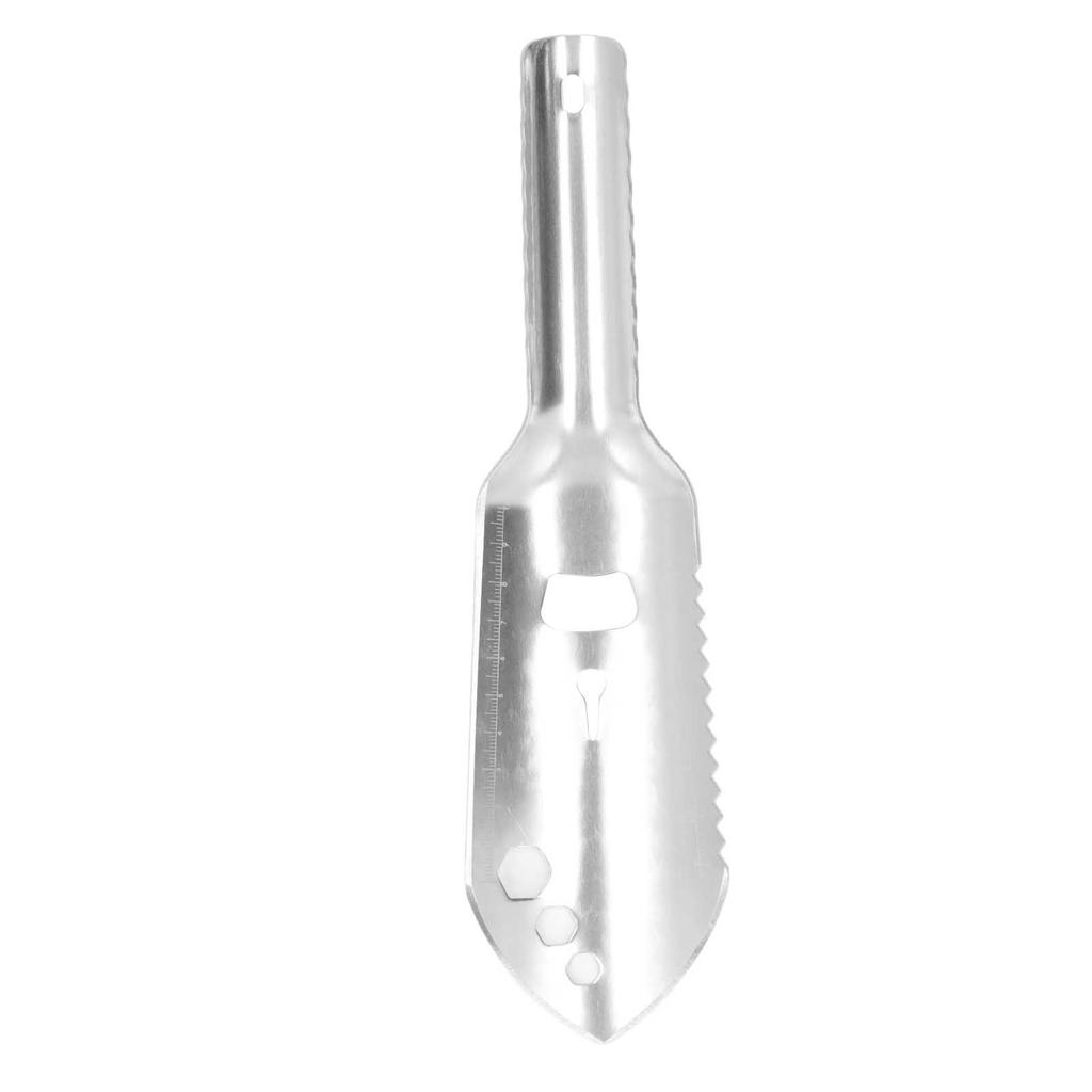 Mehrzweck-Camping-Schaufel Aluminiumlegierung Kleines Überlebens-Multitool Schaufel für Outdoor-Wandern Silber