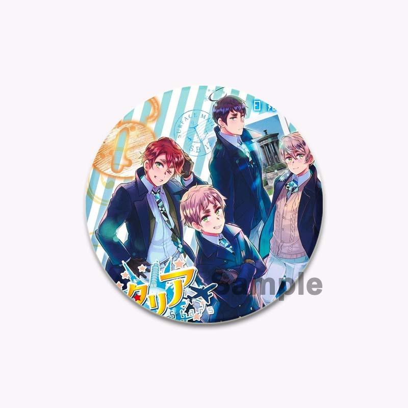 

32/44/58 мм Hetalia World Stars аниме круглая брошь ручной работы изысканные эмалированные булавки для лацкана для подарочной одежды шляпа аксессуары для рюкзака 58mm