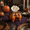 Functionele Vakantie Decoratie Halloween Pompoen Tissuebox, Decoratieve Gezichtsdoekjes Dispenser van Hars, Creatieve Papieren Handdoekhouder voor Keukenblad Feest