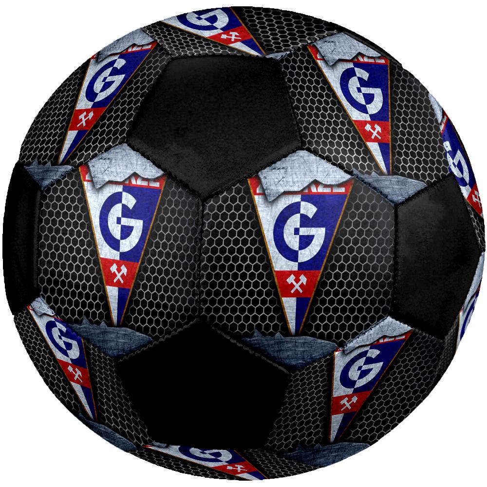 MĂRIME 5 Mingea de Fotbal Górnik Zabrze Colorată Pentru Toate Vârstele Cusută la Mașină PVC Gata de Competiție Durabilă cu Salt Ridicat