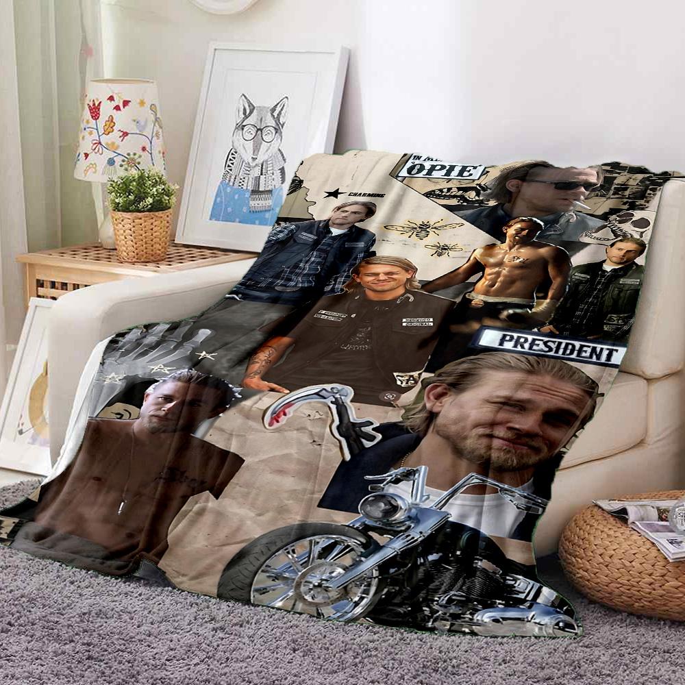 Sons Anarchy Flannel Blanket Throw Blanket Soft Warm Sofa Bed Camping Home Decor Unique Christmas Gift C921117