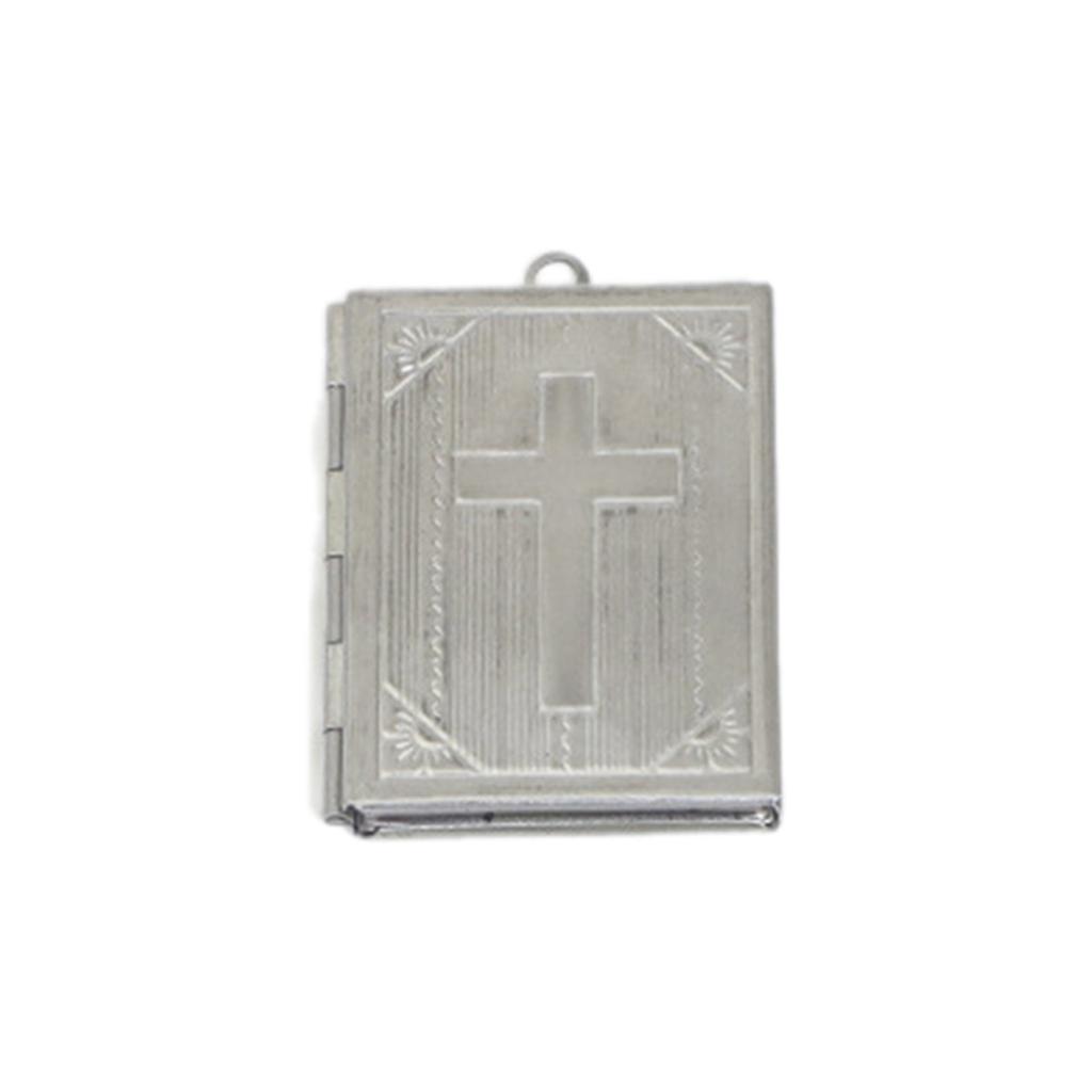 Unique Locket Pendant Jewelry Accessory Modern Book Shaped Pendant with Delicate Carving Pattern for Jewelry Crafting