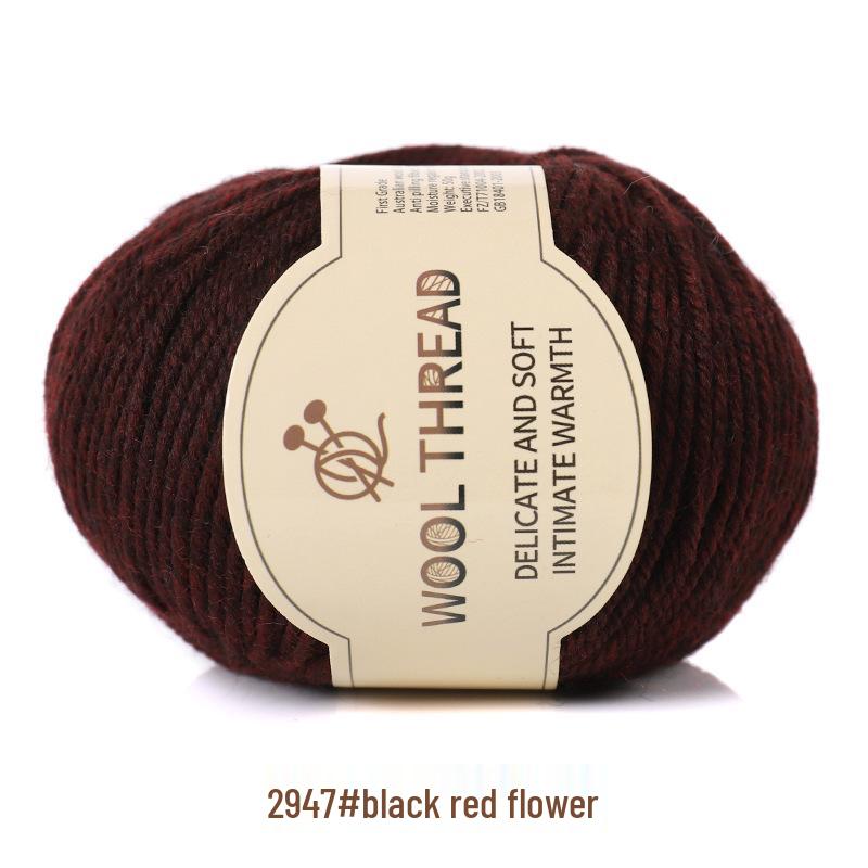 Medium-Thick Cashmere Wool Yarn for Hand-Knitted Baby and Child Scarves and Sweaters, with Knitting Needles.