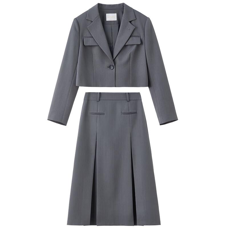 Women's Professional Blazer and A-Line Skirt Suit