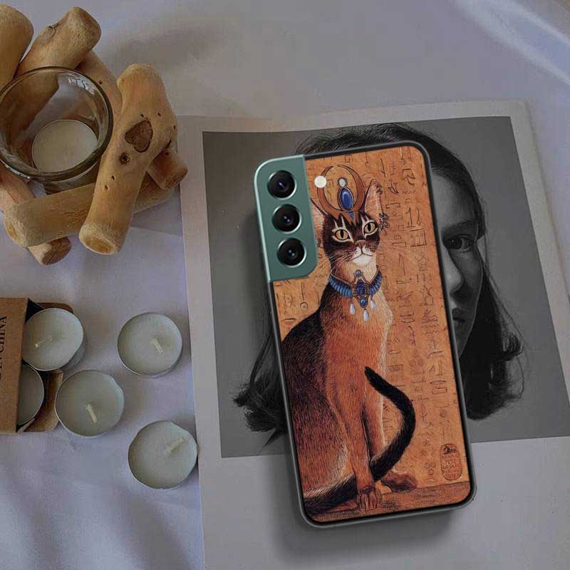 Egypt Pharaoh Mural Phone Case For Samsung A02 A03 A03S A04 A04S Galaxy A55 A35 A25 A15 S10 Lite A9 A8 A7 A6 Plus A90 A80 Cover