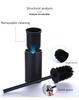 Circular Type Stainless Steel Toilet Brush Black Bathroom Cleaning Brush Holder with Toilet Brush Wall Mount Seven Color Options