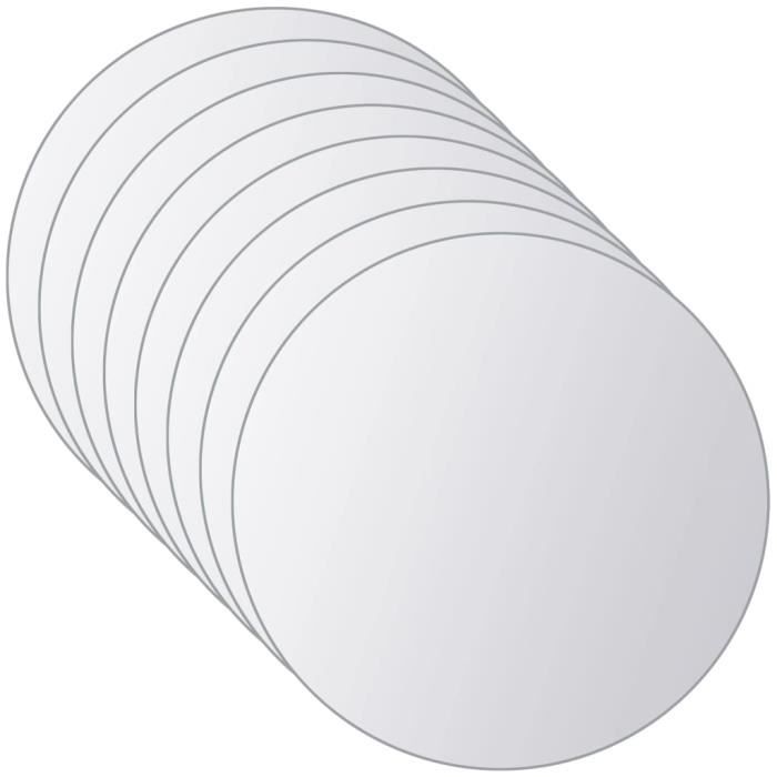 Carreaux de miroir - VIDAXL - Rond - 15 cm - 4 mm - 16 pcs