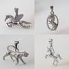 Stainless Steel Unicorn Tiger Horse Pendant For Diy Personalized Animal Necklace Bracelet Charms Jewelry Making Accessories