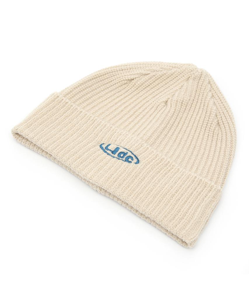Eondeokeonteulol Winter Slim Fit Knit Thermal Logo Embroidery Unisex Solid Beanie Hat Beanie / Flex / Liquid / Oatmeal
