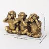 Polyresin Three Wise Monkeys Statue Showpiece for Home Decor Decoration and Gifting