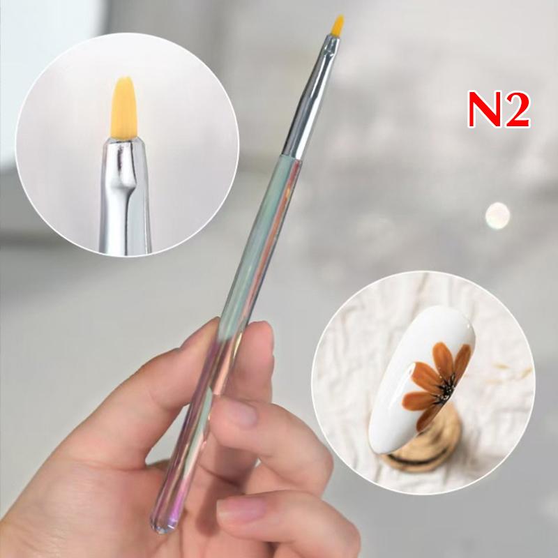 

1Pcs Colorful Handle Nail Brush Diy Painting Pen Manicure Drawing Brush For Nail Art Design Nails Tip Display Painting Tool