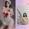 Cute Sexy Bow Maid Bare Back Apron Sexy Lingerie Pure Desire Bare Buttocks Uniform Suit