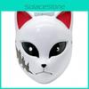 Demon Slayer Sabito Anime Harzmaske mit roten Augen für Weihnachten und Halloween