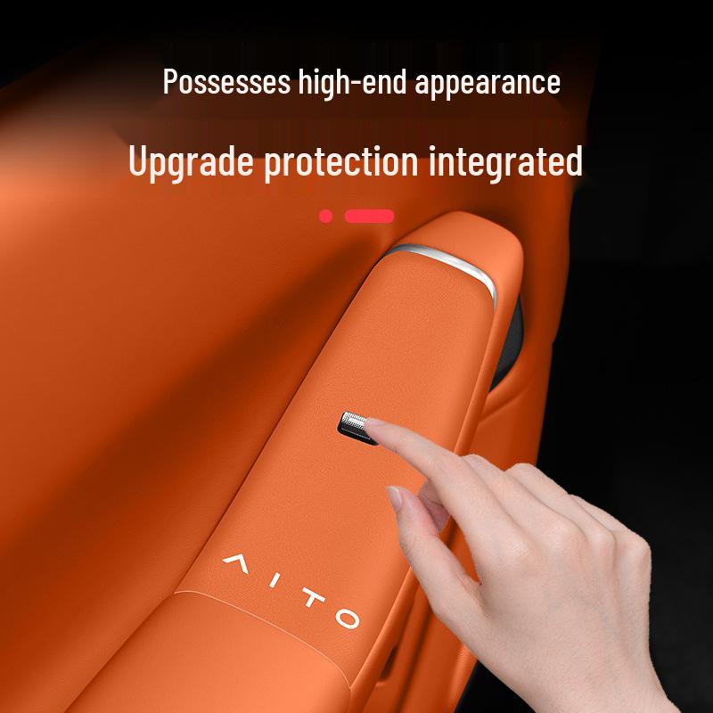 Compatible Leather Protection Sticker for Huawei AITO New M7/M8 Car Window Lifter Panel and Door Button (26 Models)
